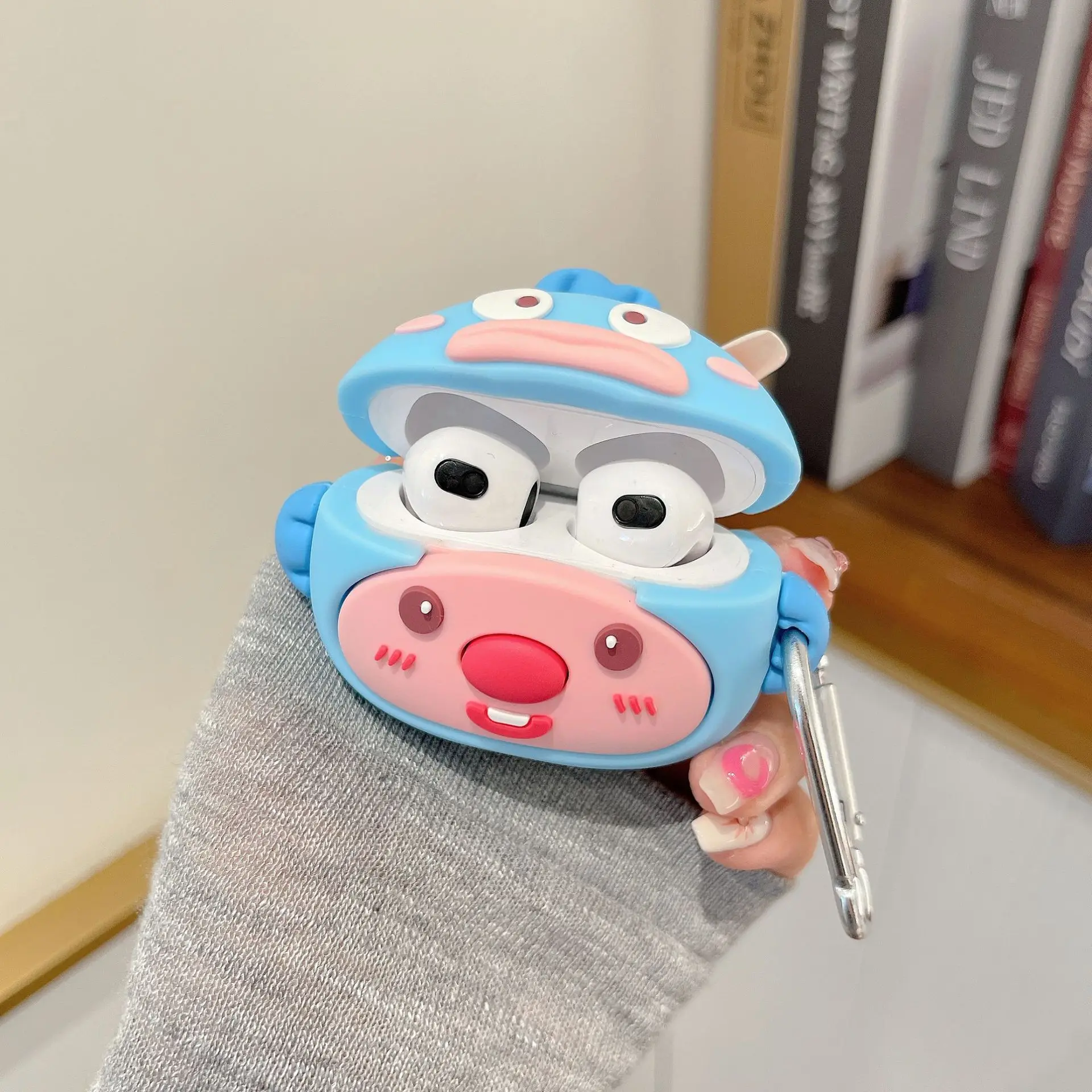 Cartoon Clown Fish Bead Case para Airpods, Capa Protetora do Fone de Ouvido Caixa de Carregamento, Capa para Airpods Pro 1, 2, 3