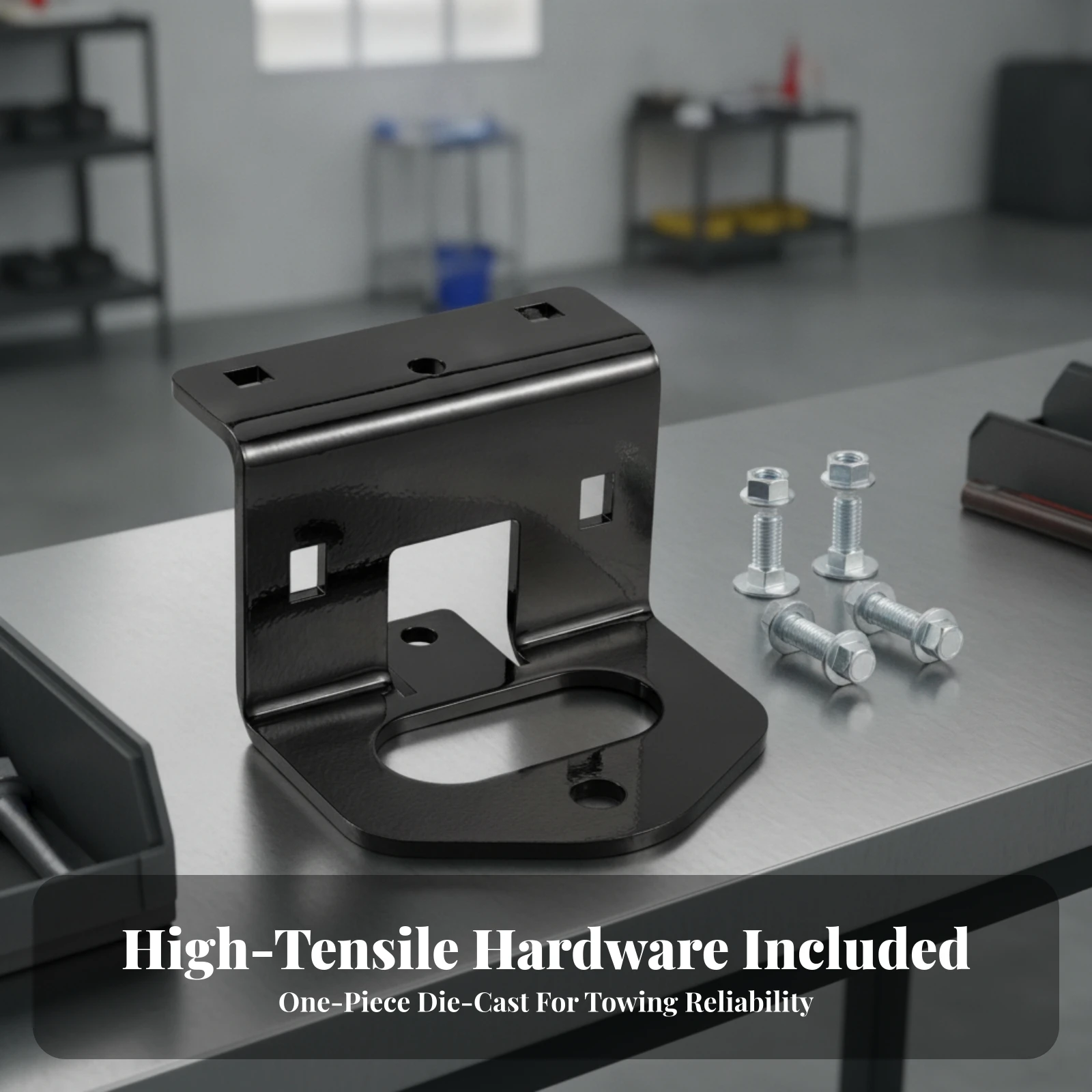 Mower Hitch Bracket Heavy Duty Trailer Hitch Mounting Bracket Easy to Install Multi-Purpose