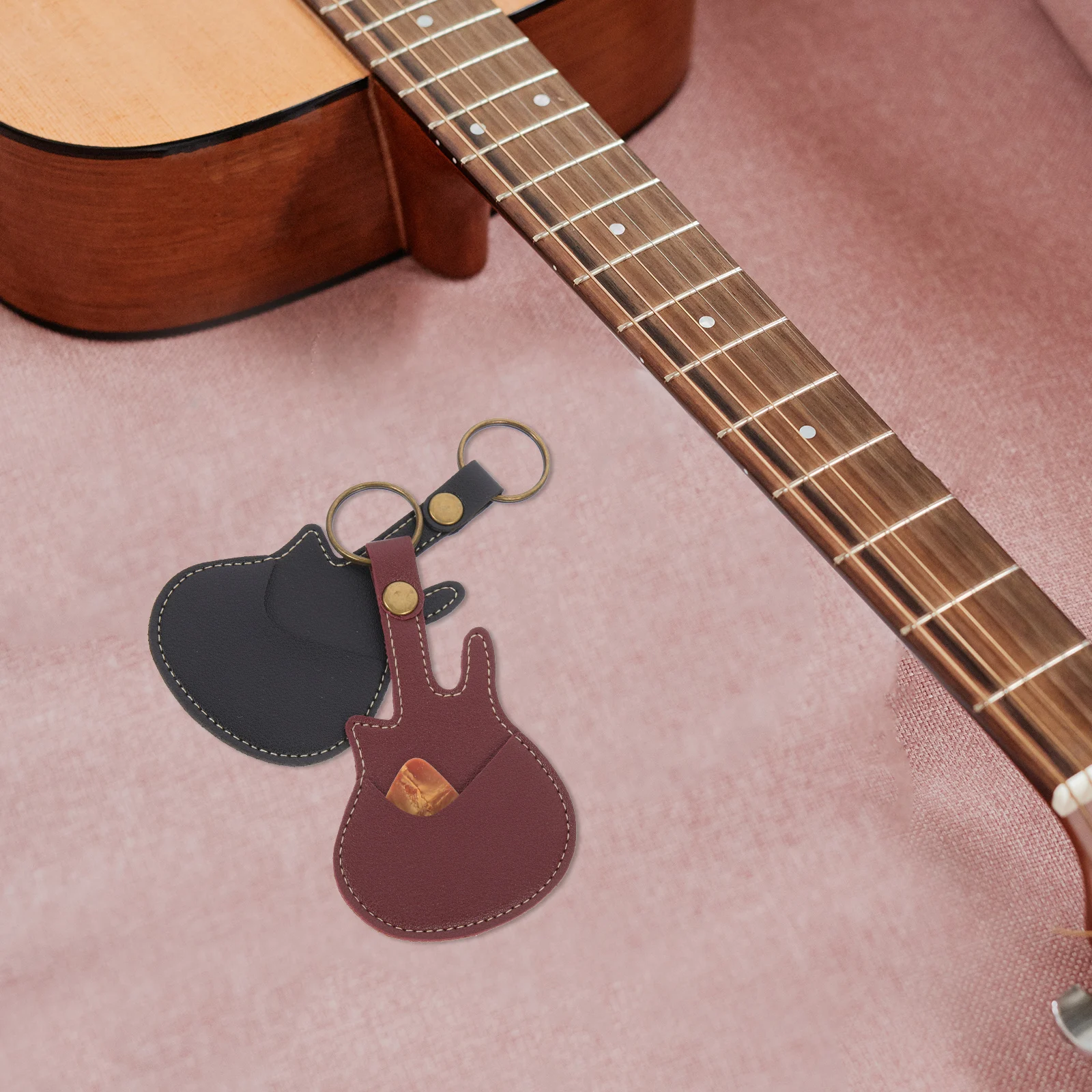 

2 Pcs Storage Electric Guitar Pick Bag Premium Capo Protector Electric Pick Holder Guitar Picks Case Plectrums Holder