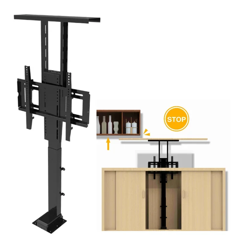 Electric display screen invisible remote control lifting bracket Meeting room TV intelligent telescopic hanger TV Lift