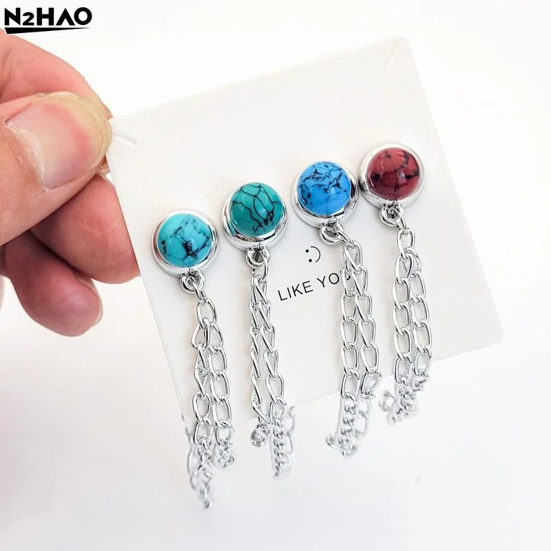 2 PCS Silver Magnetic Pants Chain Buckle With Strong Adsorption Quick Install For Jeans Fashion Daily Outfit Decoration