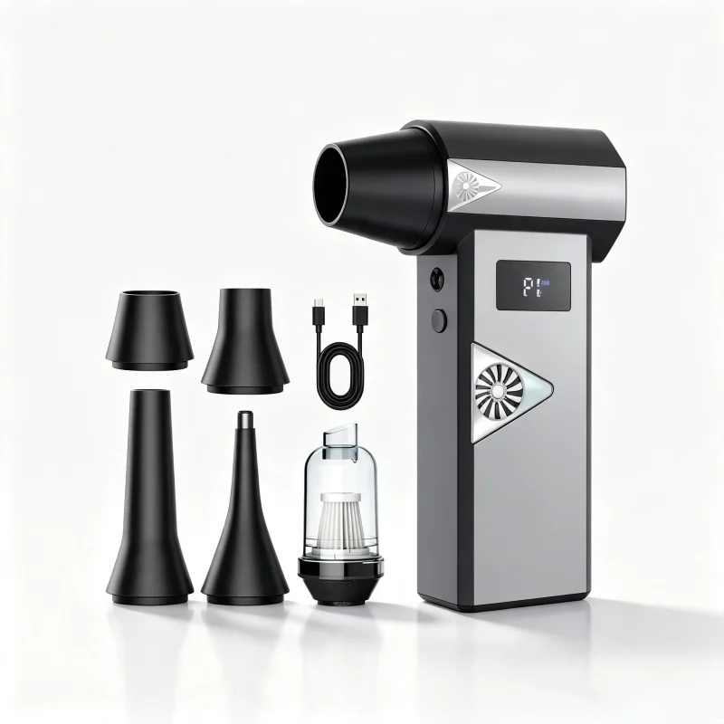 Multifunctional Portable Air Blower Powerful Wind Adjustable Speed Dust Snow Ash Blower Outdoor Fire Igniter Mini Handheld Elect
