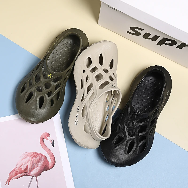 Men Summer Slippers EVA Sandals Beach Slides Flip Flop Comfortable Clogs Outdoor Vacation Garden Shoes Casual Slippers For Male