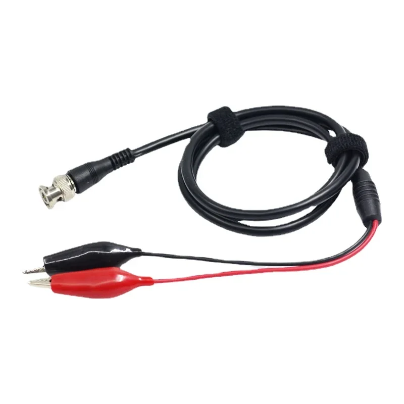 1pcs 110cm Cable for Oscilloscope probe double alligator clip to BNC bifurcated test lead signal source connection line