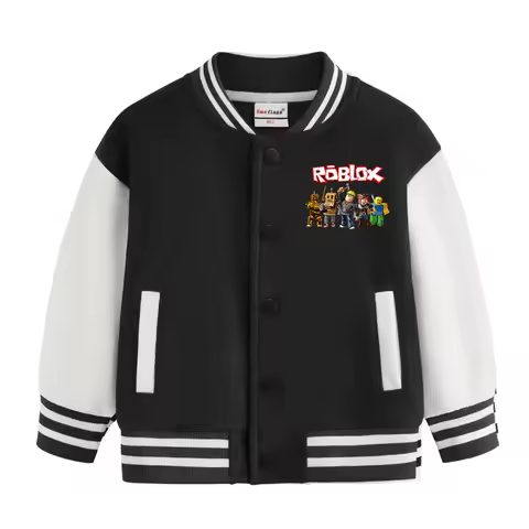 Game Roblox Sweatshirt Cartoon Print Children Fashion Coat Top Baseball Clothes Birthday Gifts