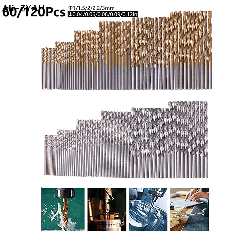 

Набор сверл 60/120 шт. – для металла и дерева, высокоуглеродистая сталь 1-3,5 мм, спиральные канавки с круглым хвостовиком, прочные для деревообработки