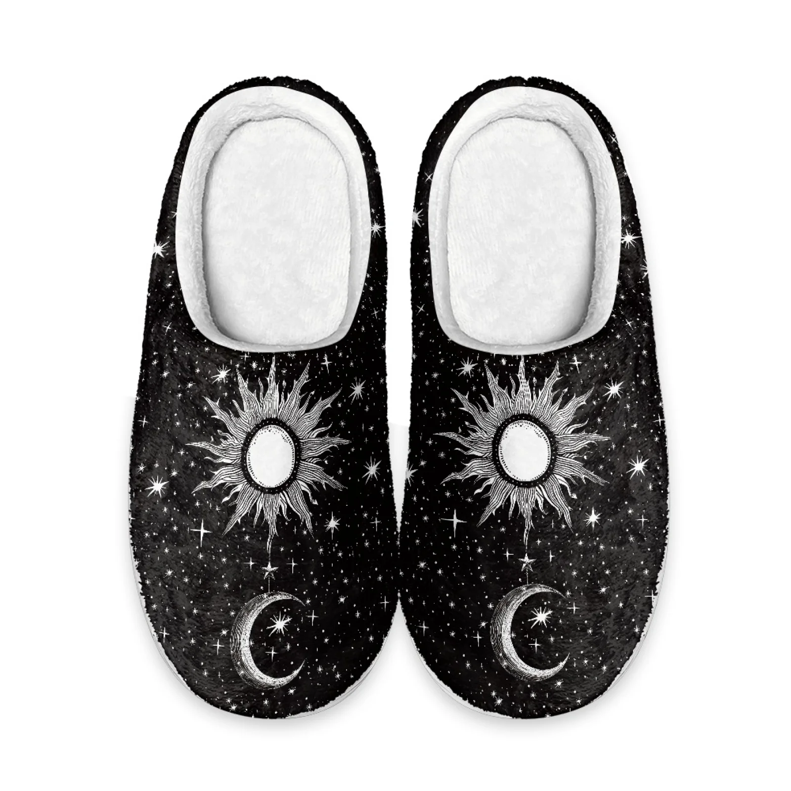 PENSTROLL Starry Sky Non Slip Plush Slippers Home Spa Slippers Slippers For Wide Feet Women Extra Wide House Shoes
