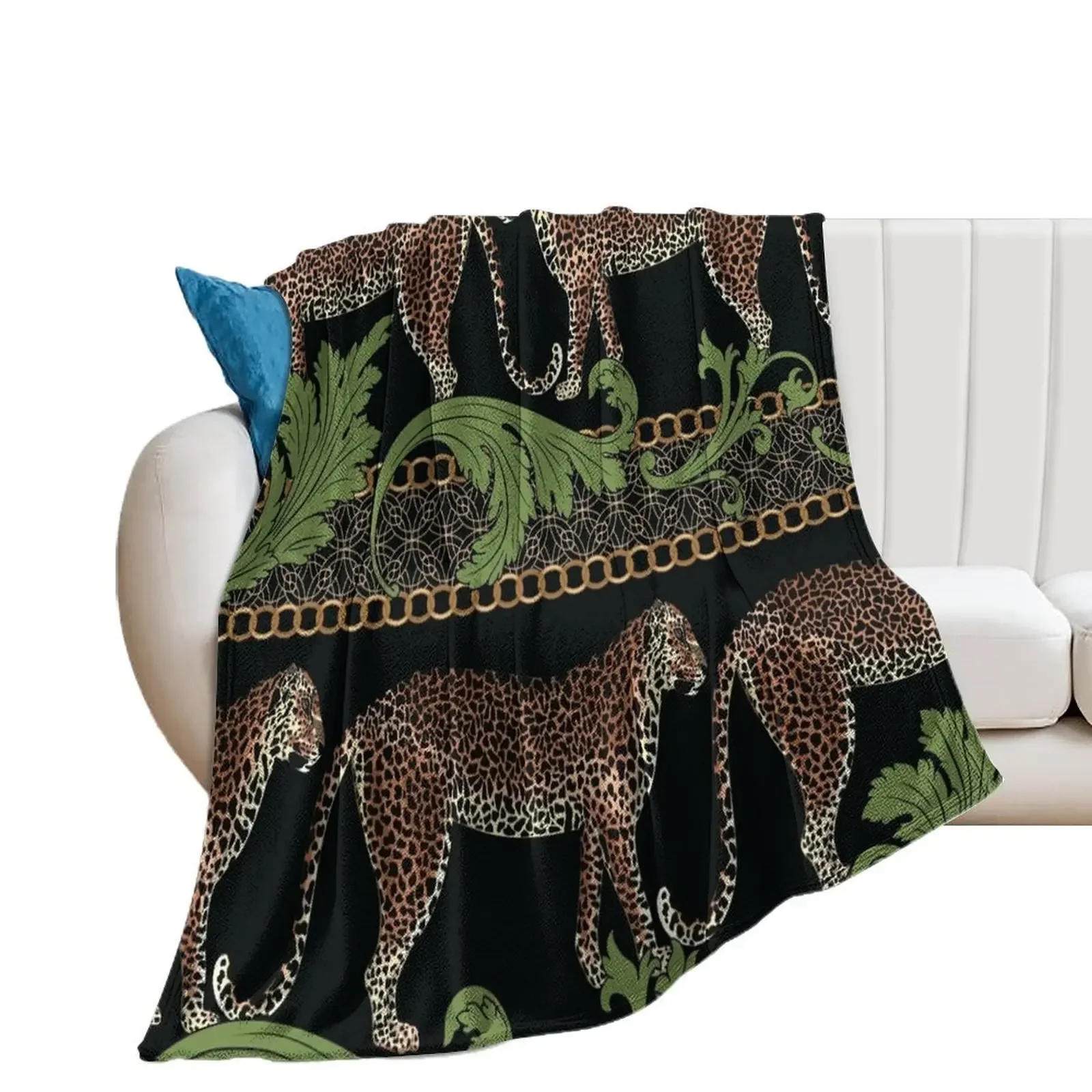 

Leopard pattern Throw Blanket Bed linens Flannels Blankets