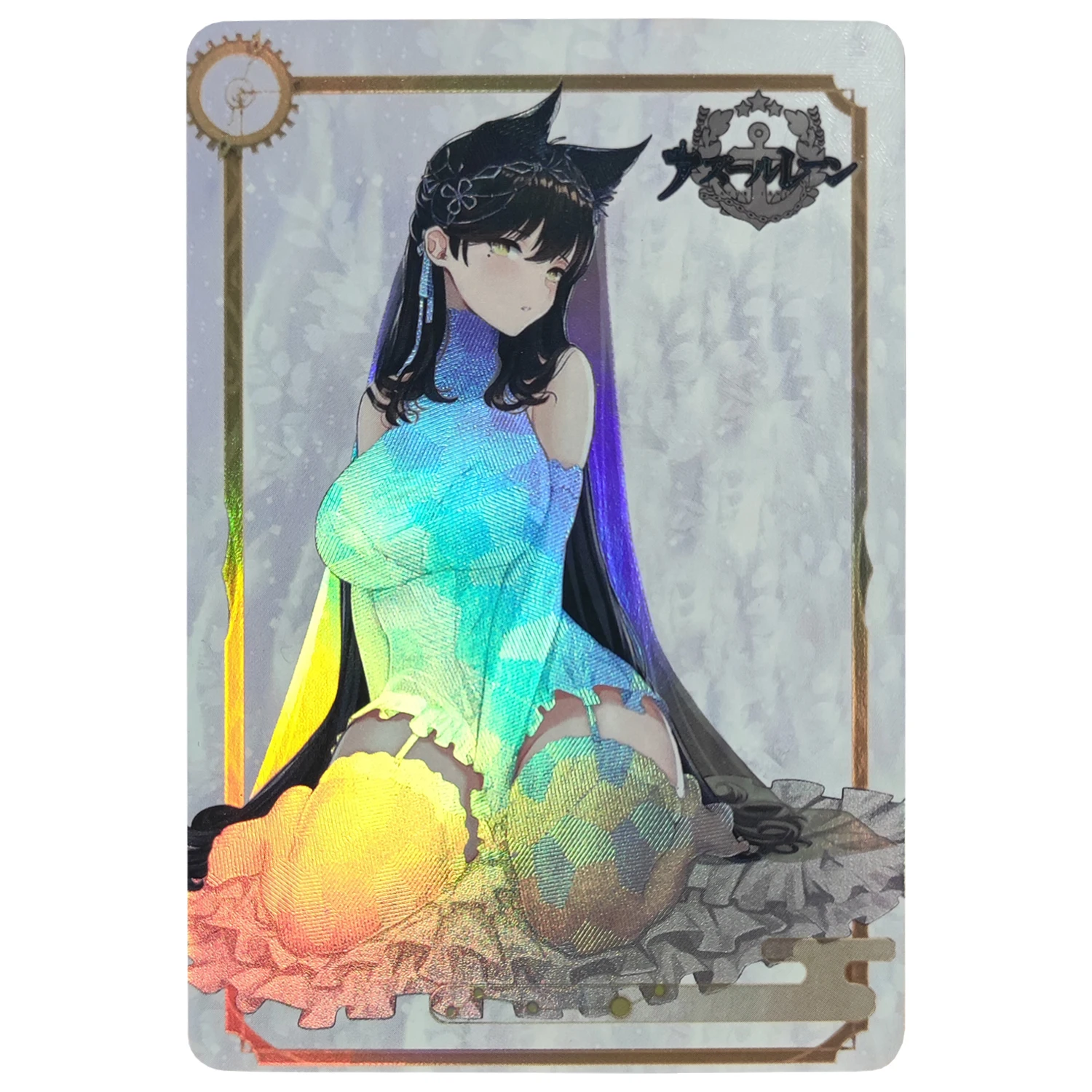 Azur Lane IJN Atago Wedding Dress Refraction Color Flash Single Card Diy Gift Toys Game Anime Collection Cards