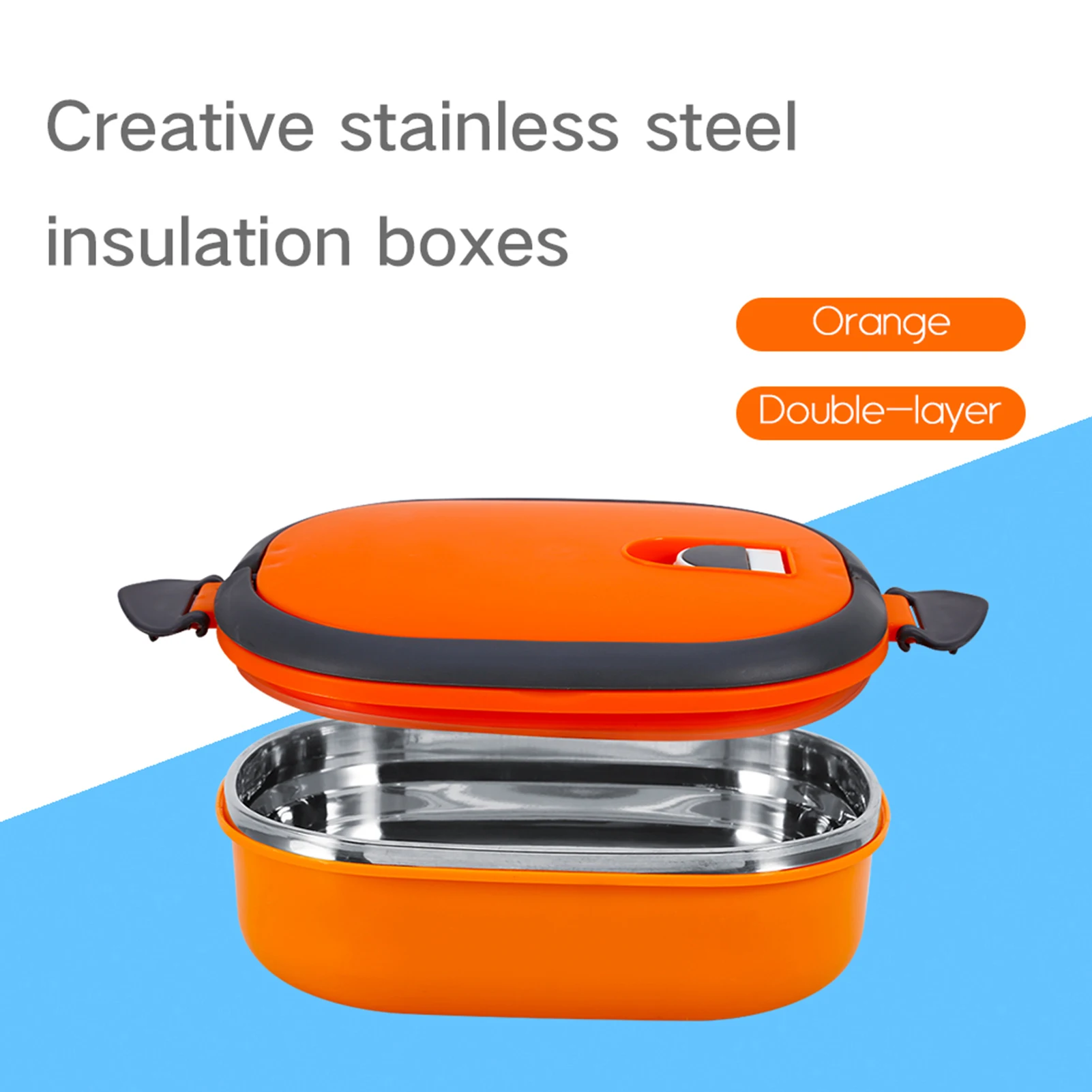 

F2 1 Layer Student Bento Box Sealed Bento Box Rectangle Dining Box Stainless Steel Insulated Food Storage Dinner Lunch Box Gift