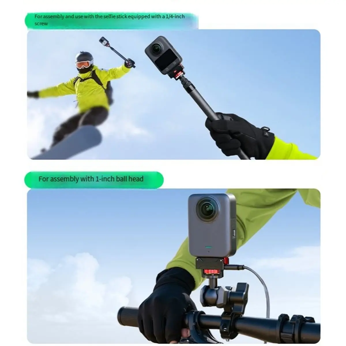 1pc Magnetic Quick Release Adapter Mount, Aluminum Alloy Expansion Base, for 360 Camera, Quick Disassembly Base