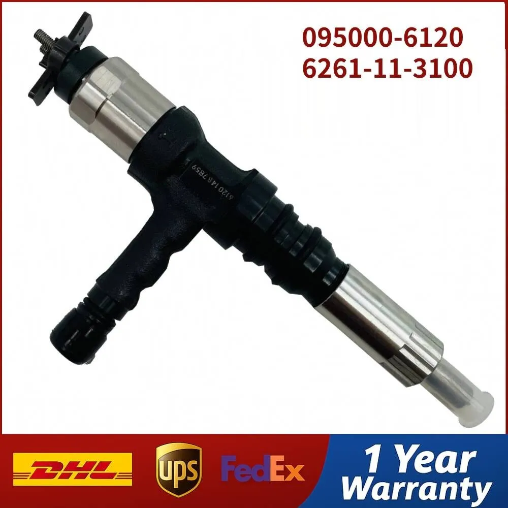Diesel Fuel Injector assy 095000-6120 6261-11-3100 for KOMATSU PC600-8 PC700-8