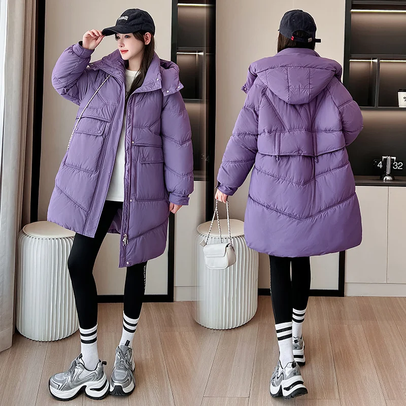 2024 New Winter Jacket Women Parkas Down Cotton Coat Korean Warm Hooded Outwear Female Thick Cold Snow Wear Coats Puffer Jacket