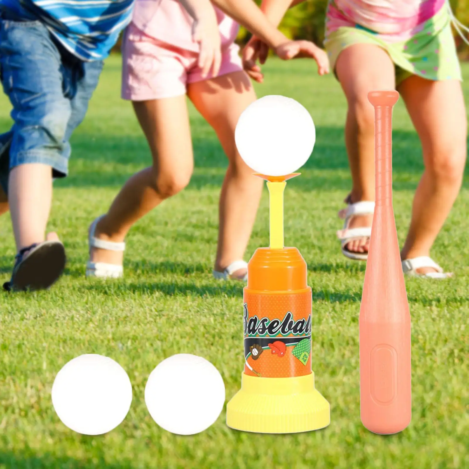 

Kids Pitching Machine Sports Game Tee Ball Set Baseball Batting Set for Kids Children Birthday Gifts Ages 5-8 8-12 Entertainment