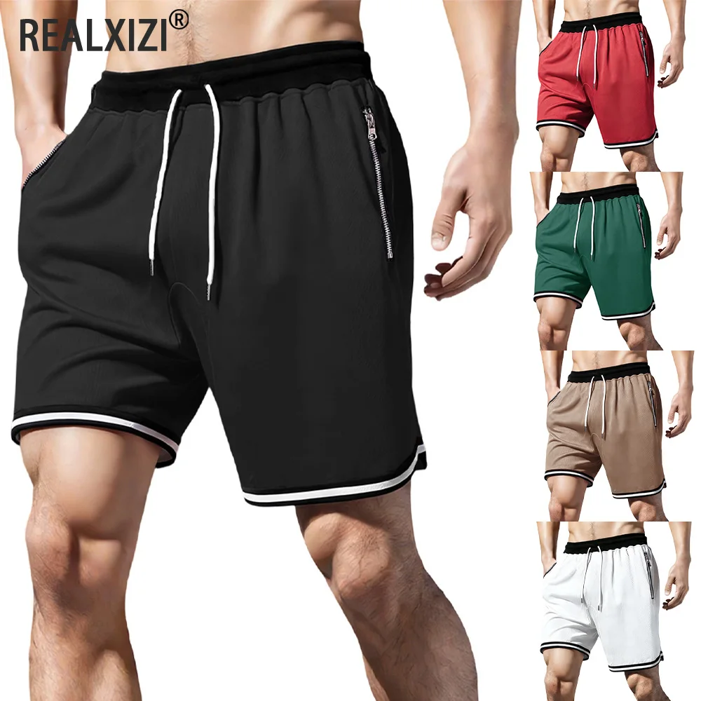 

Summer Sport Shorts Men's Basketball Shorts Breathable Mesh Quick Dry Fitness Shorts Male Casual Loose Shorts Sportswear