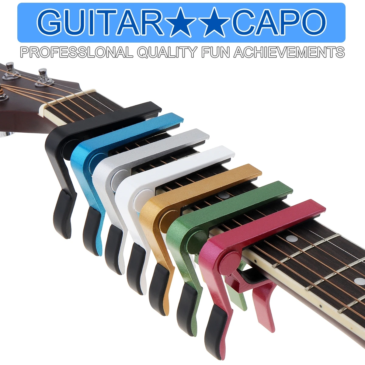 1 PC Universal Guitar Capo Quick Change Clamp Key Aluminium Alloy Metal Acoustic Classic Guitar