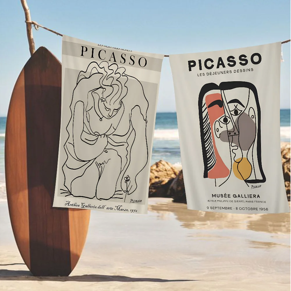 

Picasso Matisse Beach Towels Shower Towel Sauna Travel Spa Microfiber Quick Dry Gym Accessories Cute Room Decor