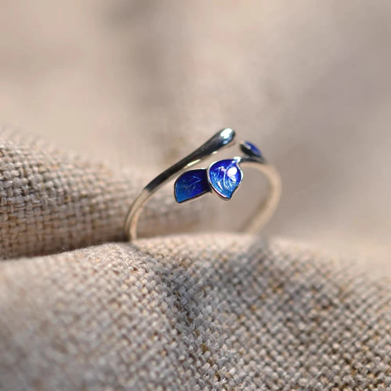 

Корейский стиль, модное элегантное простое эмалированное кольцо в форме бутона, подарок для девочек, кольцо на палец из стерлингового серебра 925 пробы для женщин