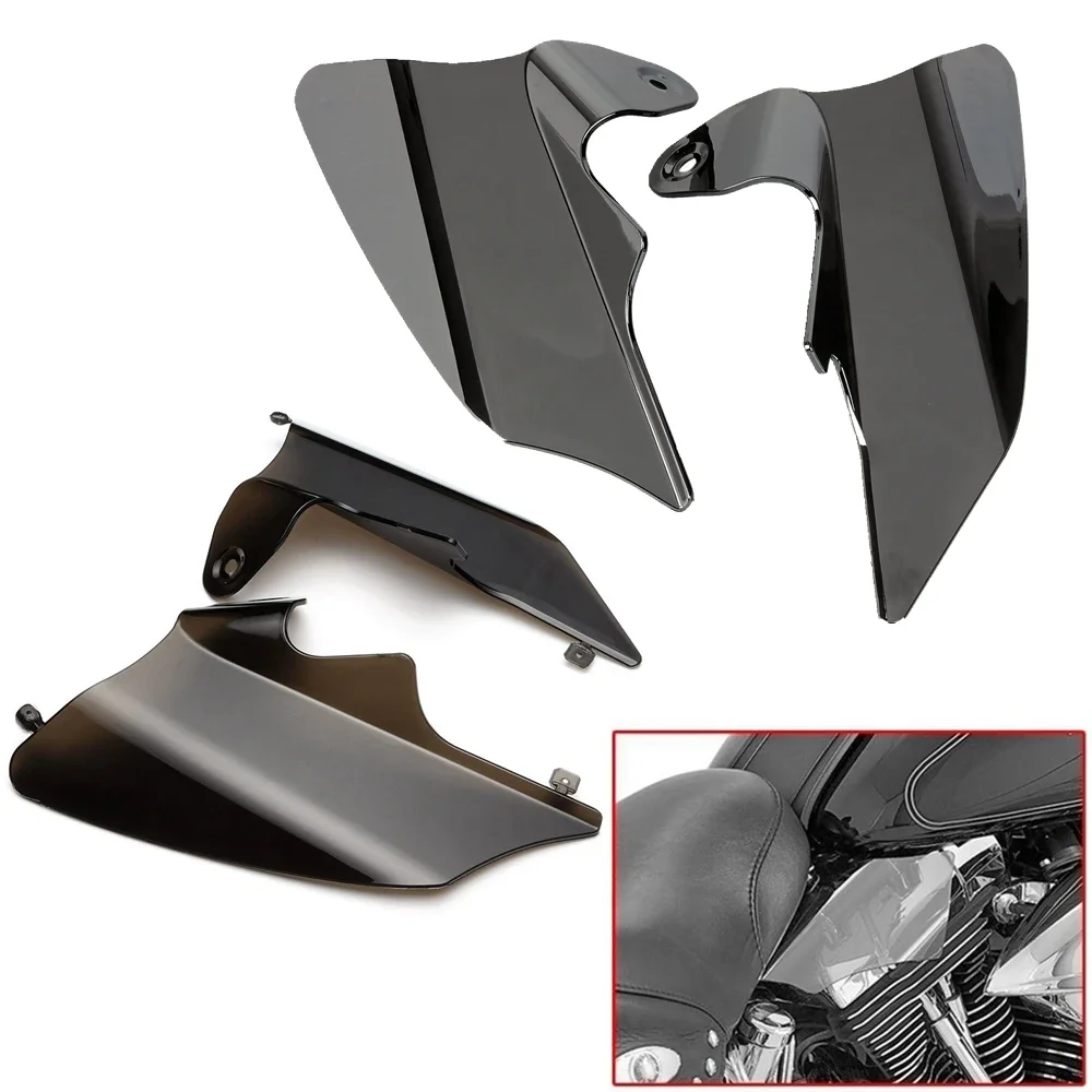 Motorcycle Reflective Saddle Shield Air Heat Deflector For Harley Touring Road King Street Electra Road Glide FLHTC FLHR 97-07