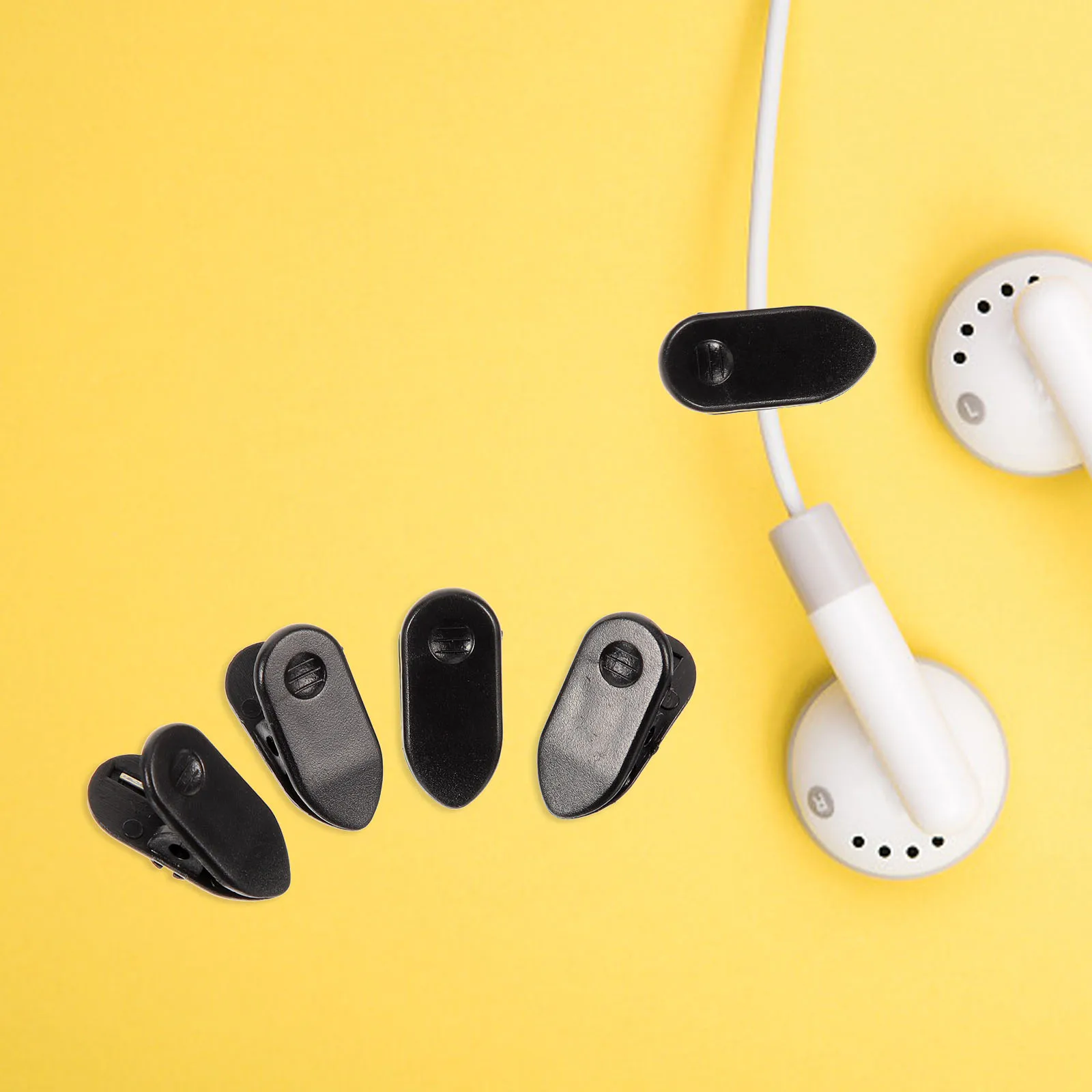 

100Pcs Earphone Wire Clips Plastic Cord Holders for Headphone Cable Management Earphone Mic Wire Clip Organizer