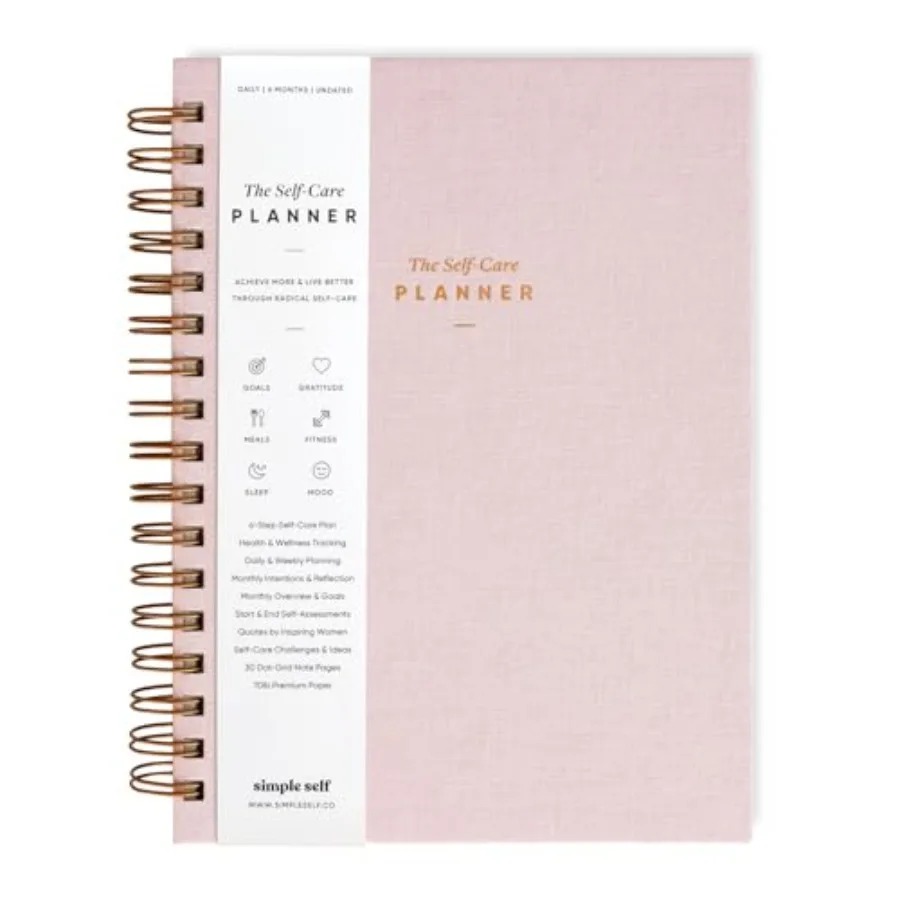 

The Self-Care Planner by - Undated 6 Month Life Planner - Daily Monthly Weekly - Focus on Wellness Productivity Achieving Goals