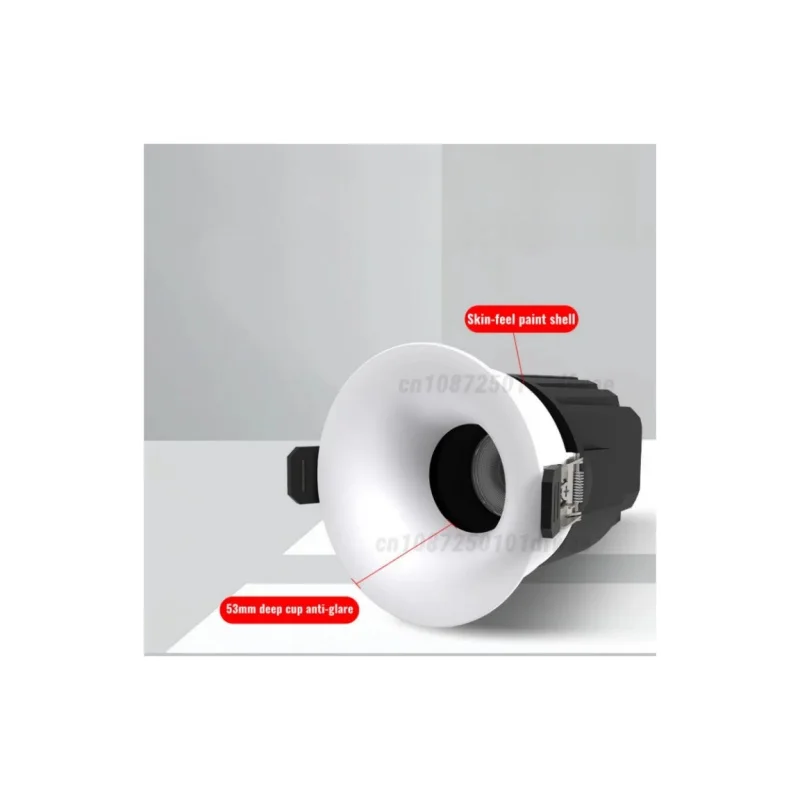 

LED curved surface spotlight, suitable for indoor living rooms and bedrooms. It has anti-glare function. Wattages include 5W, 7W