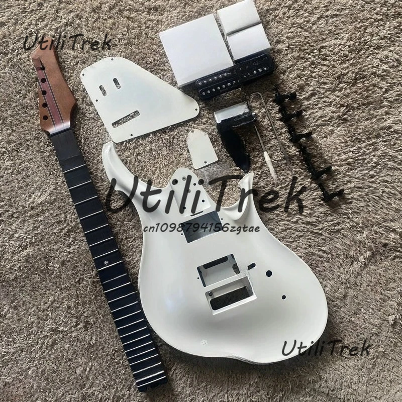 

Набор электрогитар «сделай сам», алюминиевый литой металлический корпус, жареный клен, палисандр, гриф, гриф, 24 шт.