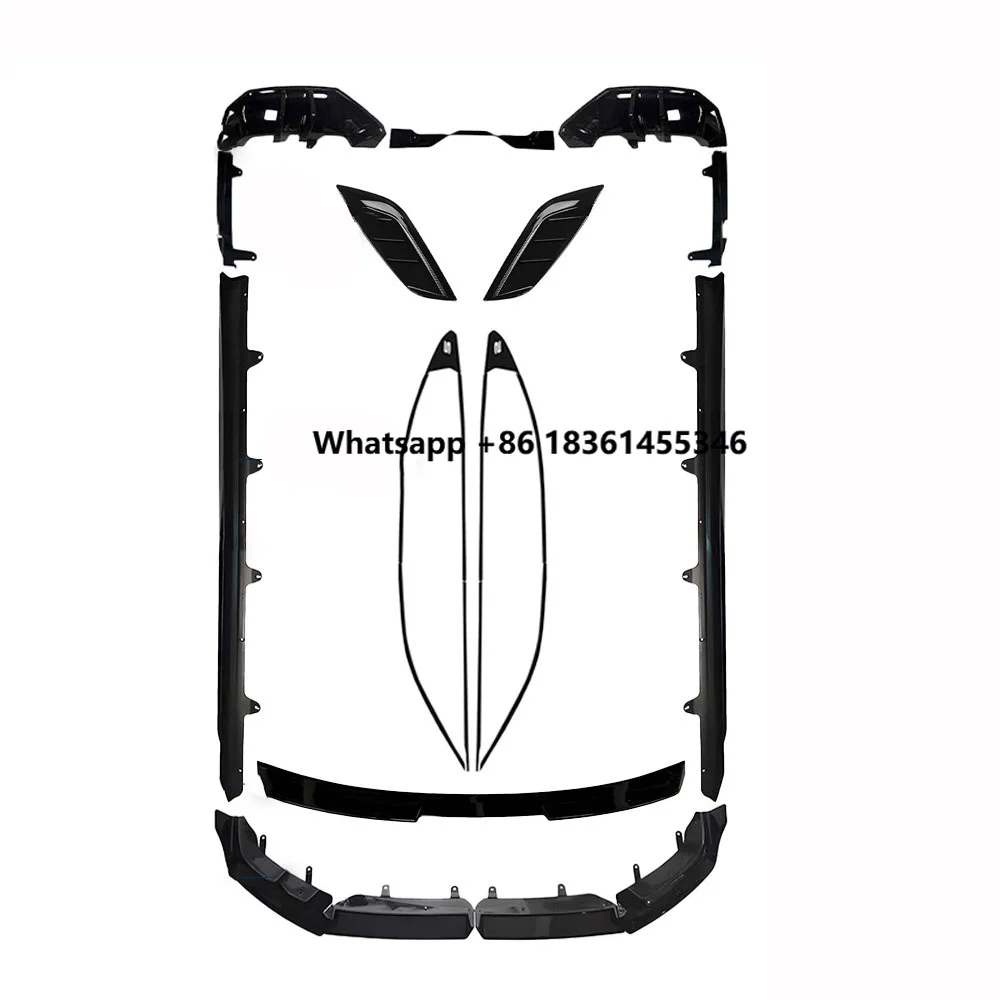 

5 Series I5 2024-2025 Front Lip Rear Lip and Car Side Skirts Black MP Aerokit