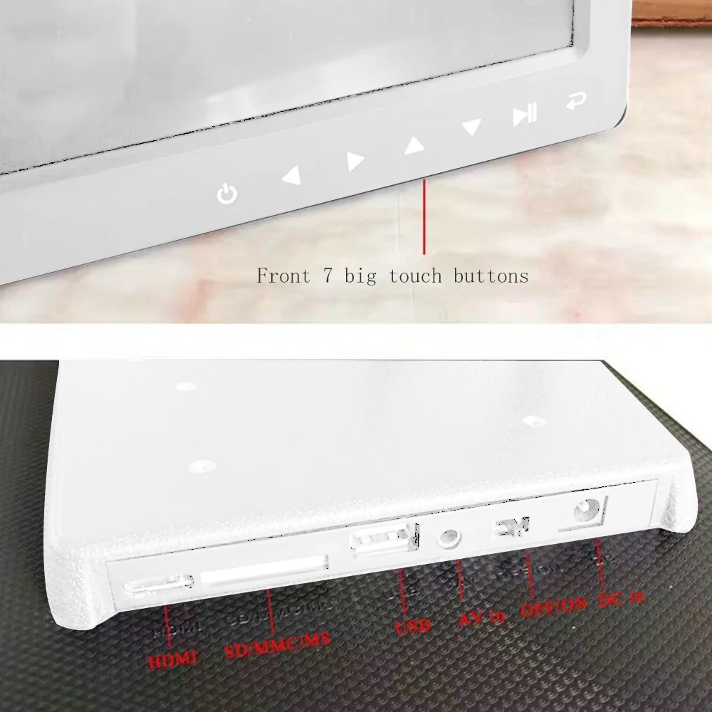 

Цифровая фоторамка ABFN-17 дюймов TFT-LCD HD с разрешением 1440x900, функцией слайд-шоу, часами и пультом ДУ, проигрыватель фильмов для рабочего стола