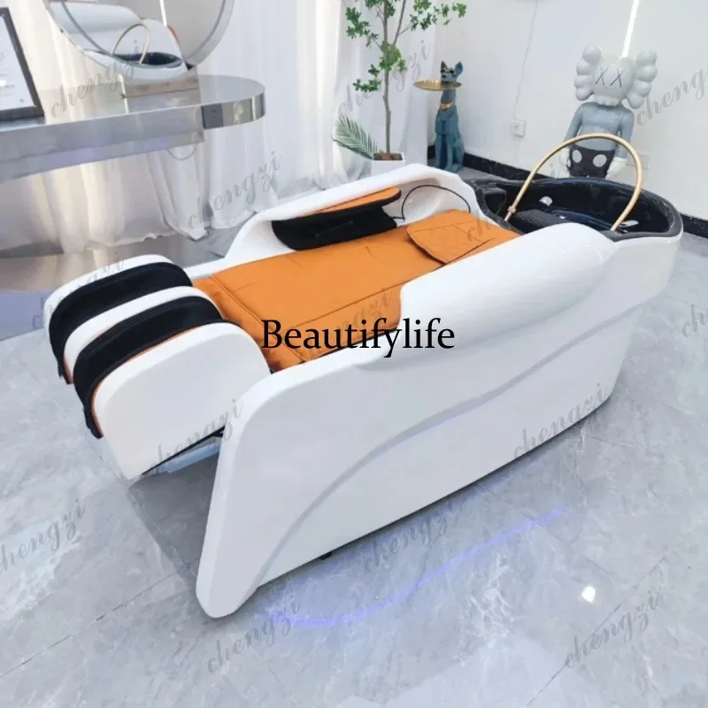 BBB  Sink Hair Shampoo Chair Shower Ear Picking Lounge Comfort Shampoo Chair Beauty PU Leather Furniture Letto
