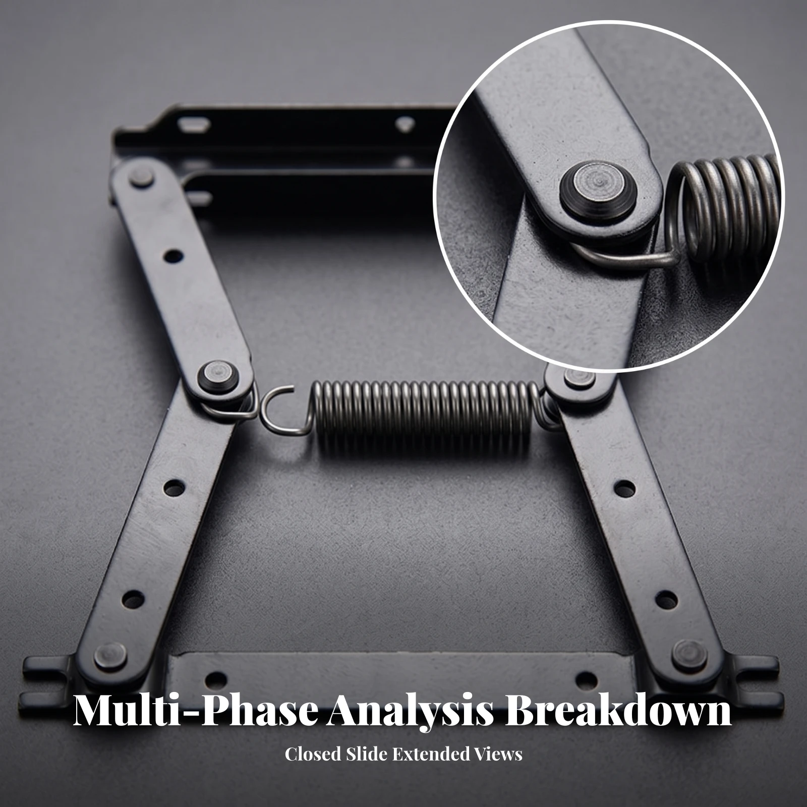Sofa Bed Sliding Hinge Adjustable Sofa Bed Hinge with Spring Folding Linkage Mechanism Long-Lasting Hardware Easy Installation