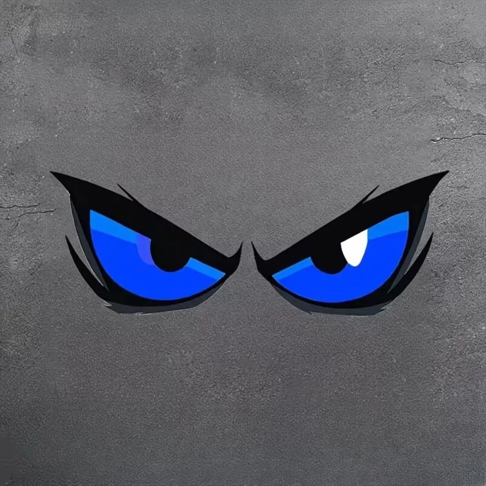1PC Universal Car Fierce Red Eyes Sticker Cool Realistic Unique Eye Stickers Waterproof 2D Plane Decorative Stickers