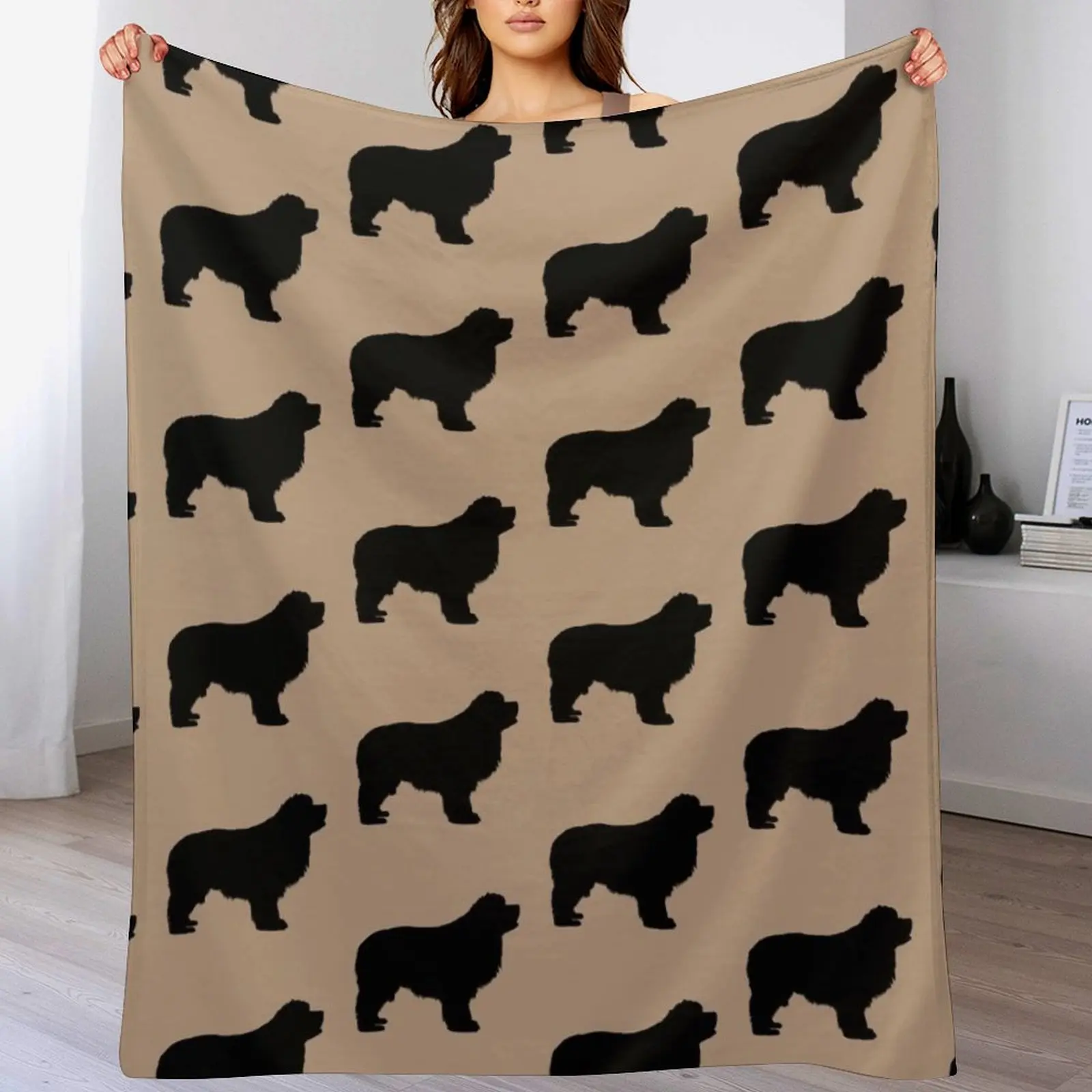 

Newfie Love is Big Love Throw Blanket Fluffy Cozy Throw Blanket for Home Decor