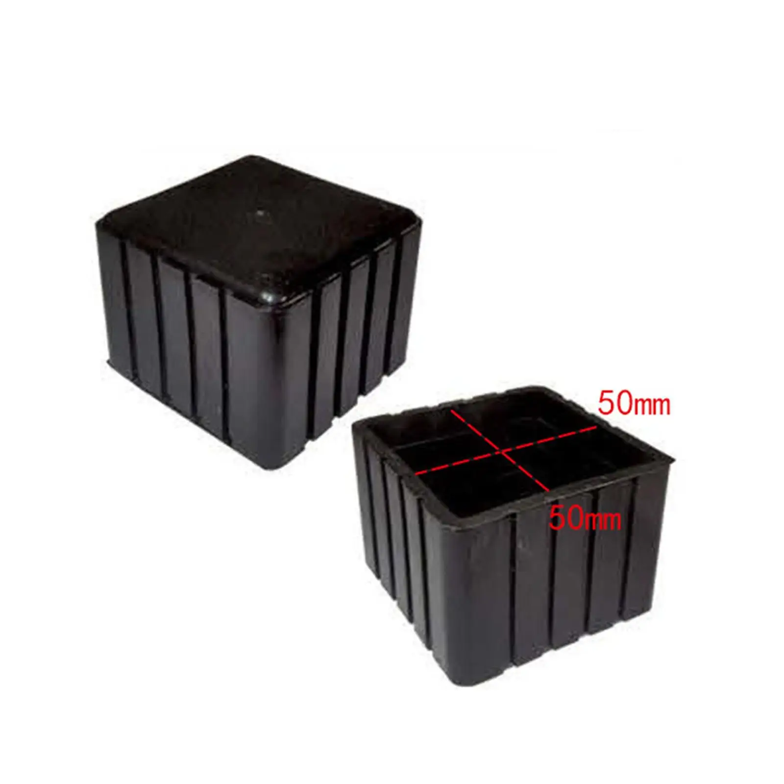 Fitness Equipment Square End Cap PP Material Easy Install Foot Protector Gym Accessory for Home Gym Room