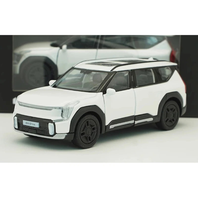 Diecast 1:38 Scale EV9 GT-Line SUV Alloy Car Model Finished Product Simulation Toy Collection Gift Static Model Ornament