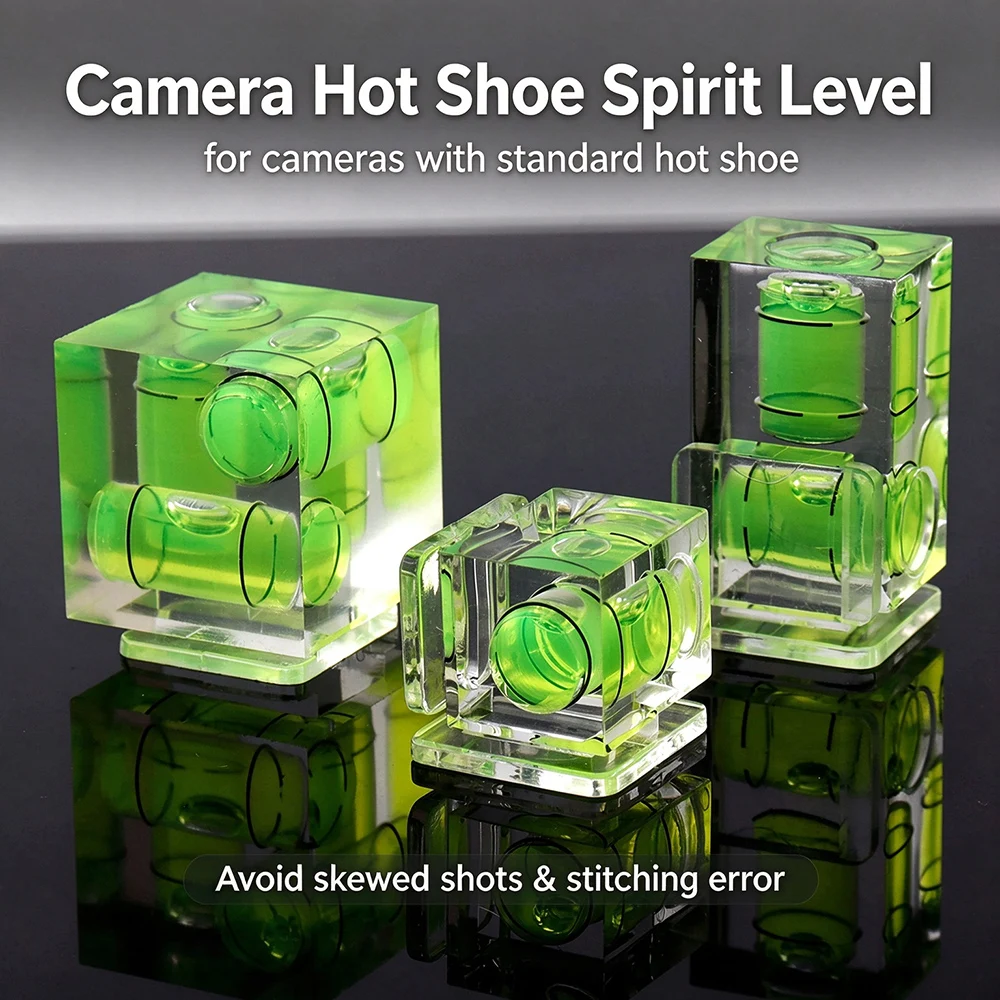 Camera Hot Shoe Bubble Level Cap 3 Axis Spirit Level Cube Cover for Sony Nikon ZF Fuji Canon DSLR Camera Photography Accessories
