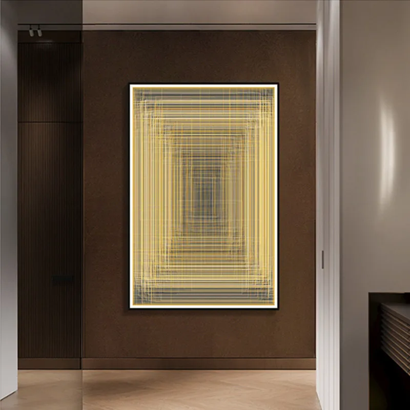 Extended Dimension Entrance Decoration Painting LED Atmosphere Light Luminous Hanging Painting Living Room Corridor Mural Light
