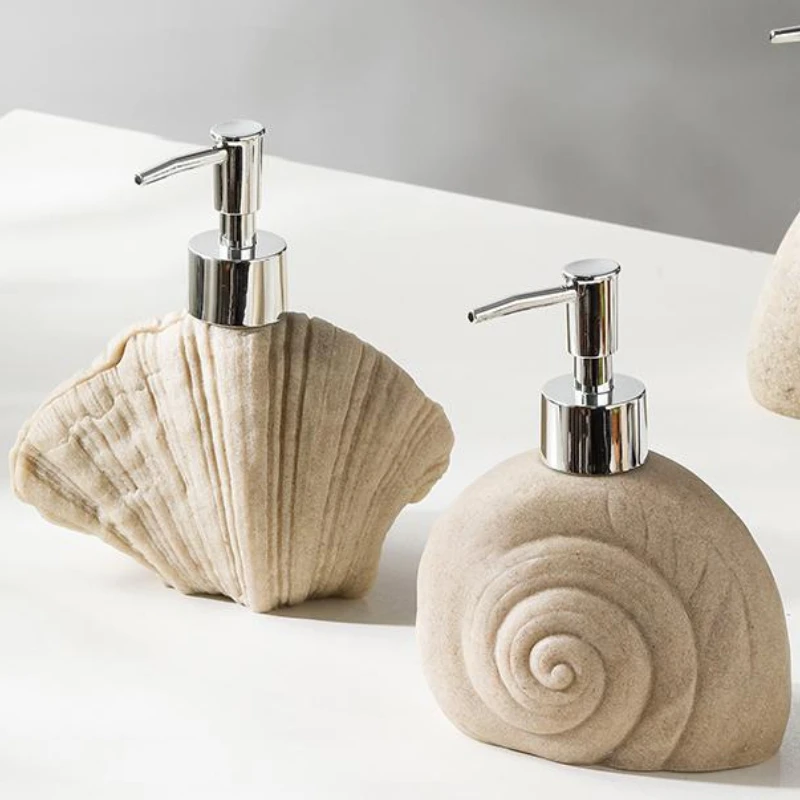 

Hand Soap Dispenser Set, Sandstone Textured Resin Liquid Soap Dispenser for Bathroom Countertop, Soap Dispenser for Kitchen