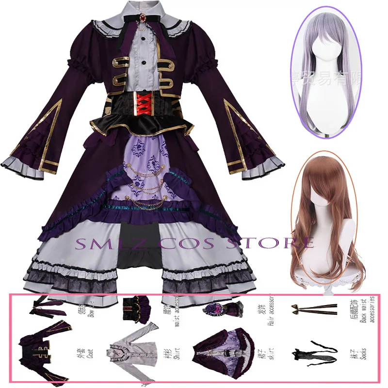 

Newly Minato Yukina Cosplay Costume Anime Dream Costume Imai lisa Dress Outfit Wig Set Halloween Parry Play clothing for Woman