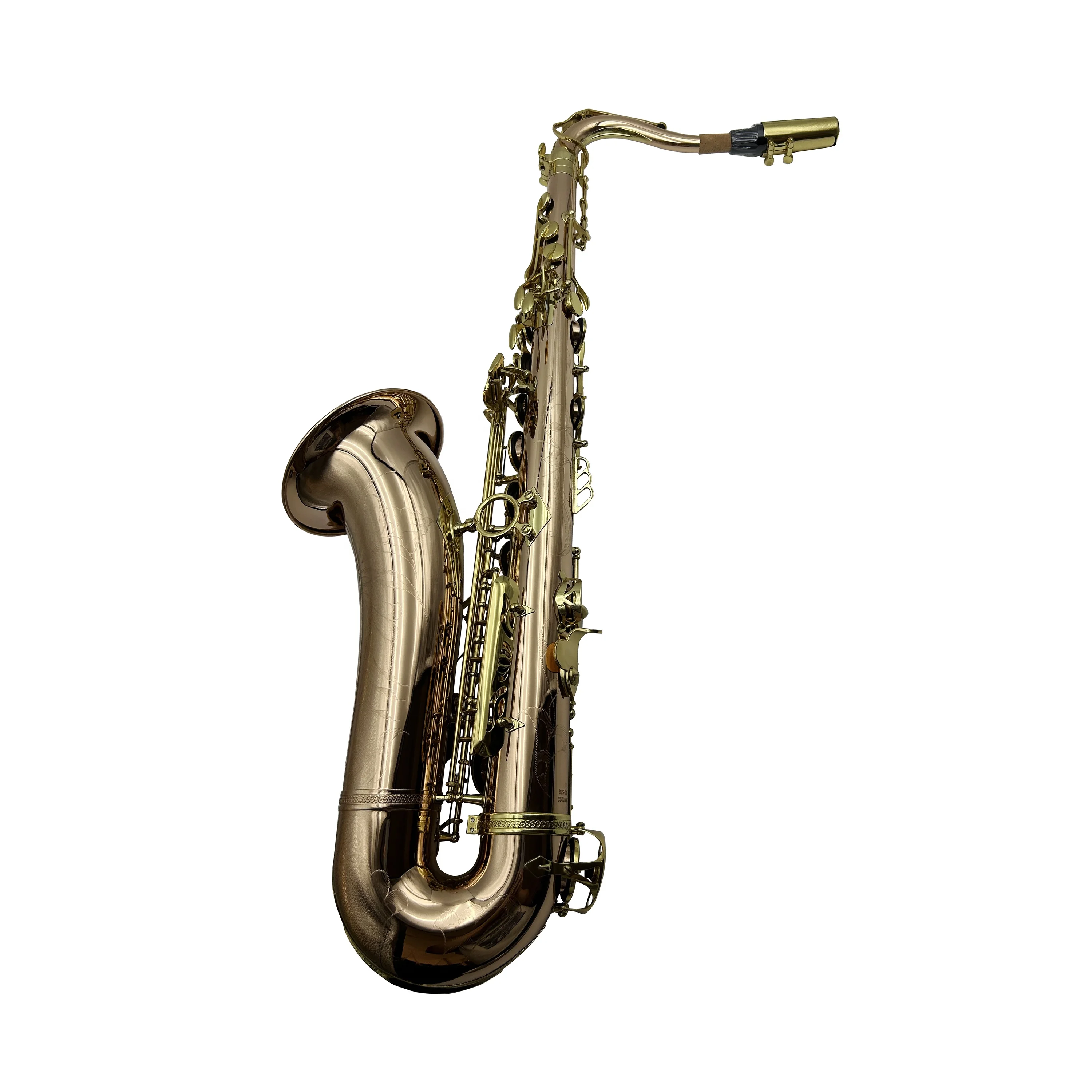 Professional Phosphorus Copper Double Sterns Tenor Saxophone Woodwind Instrument BB Adjustable Foldable Waterproof
