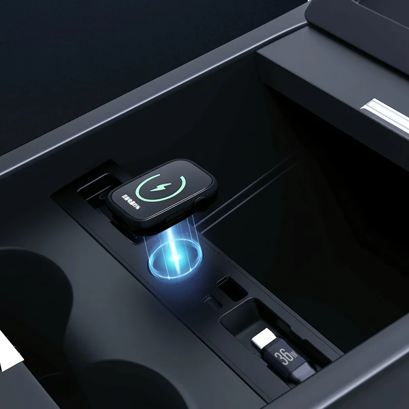 For Tesla Model 3 Highland/Model Y dedicated docking station, car central control charging expansion + watch wireless charging