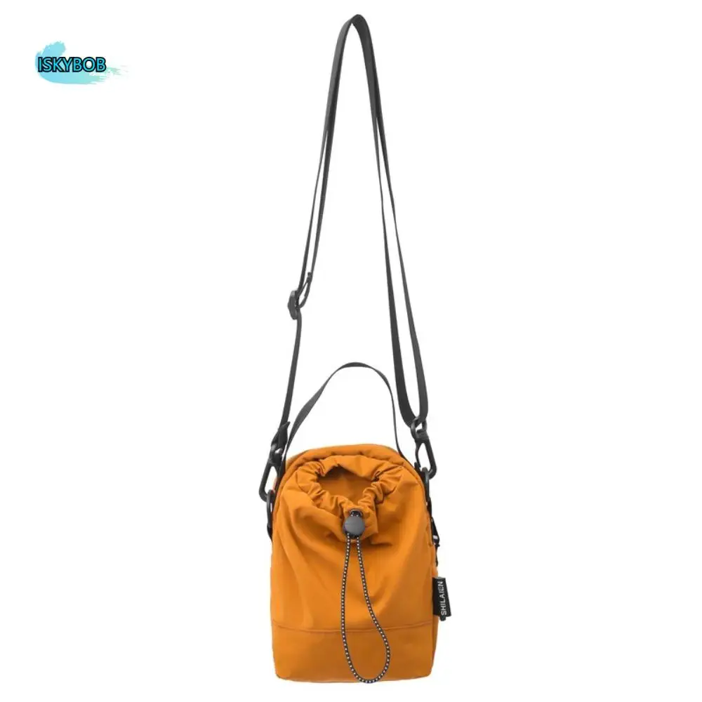 

Портативная спортивная нейлоновая сумка на плечо, сумка для монет, повседневная сумка через плечо на шнурке, однотонная сумка для мобильного телефона в корейском стиле, уличная сумка