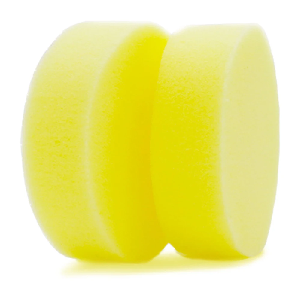2Pcs Multi Use Cleaning Sponge Strong Waxing Polish Pad for Washing Applicator Yellow Cleaning Sponge