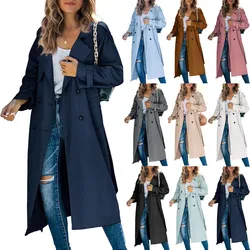 Women's trench coat 2023 Autumn winter new European desinger quality women's winter and autumn wind coat long long coat