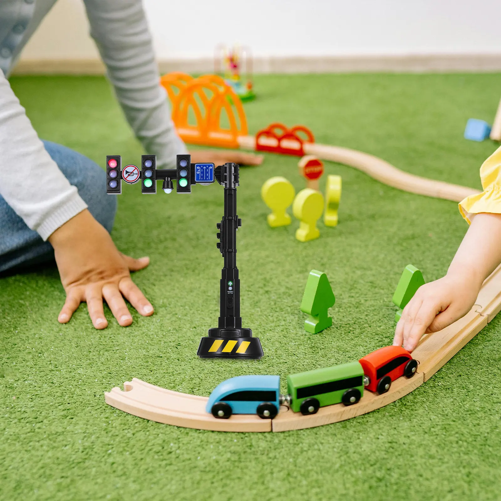 

Реалистичный симулятор светофора со звуковыми и световыми эффектами, развивающая игрушка для раннего обучения, имитация дорожного сигнала, игрушка-светофор