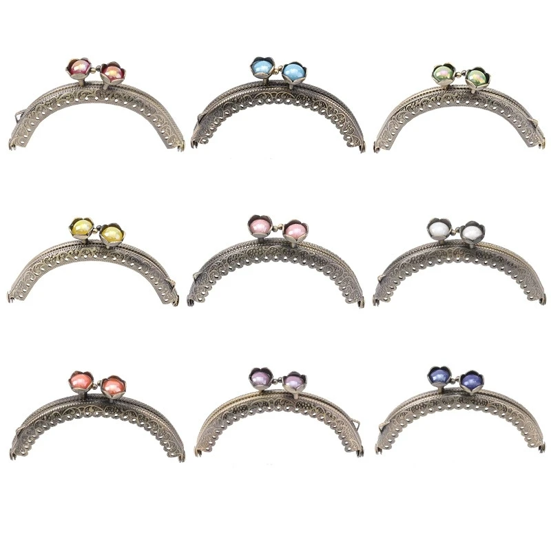 DIY Vintage Embossing Head Coin Purse Frame High Quality Metal Clasp Closure Clutch Bags Parts DIY Wallet Accessaries