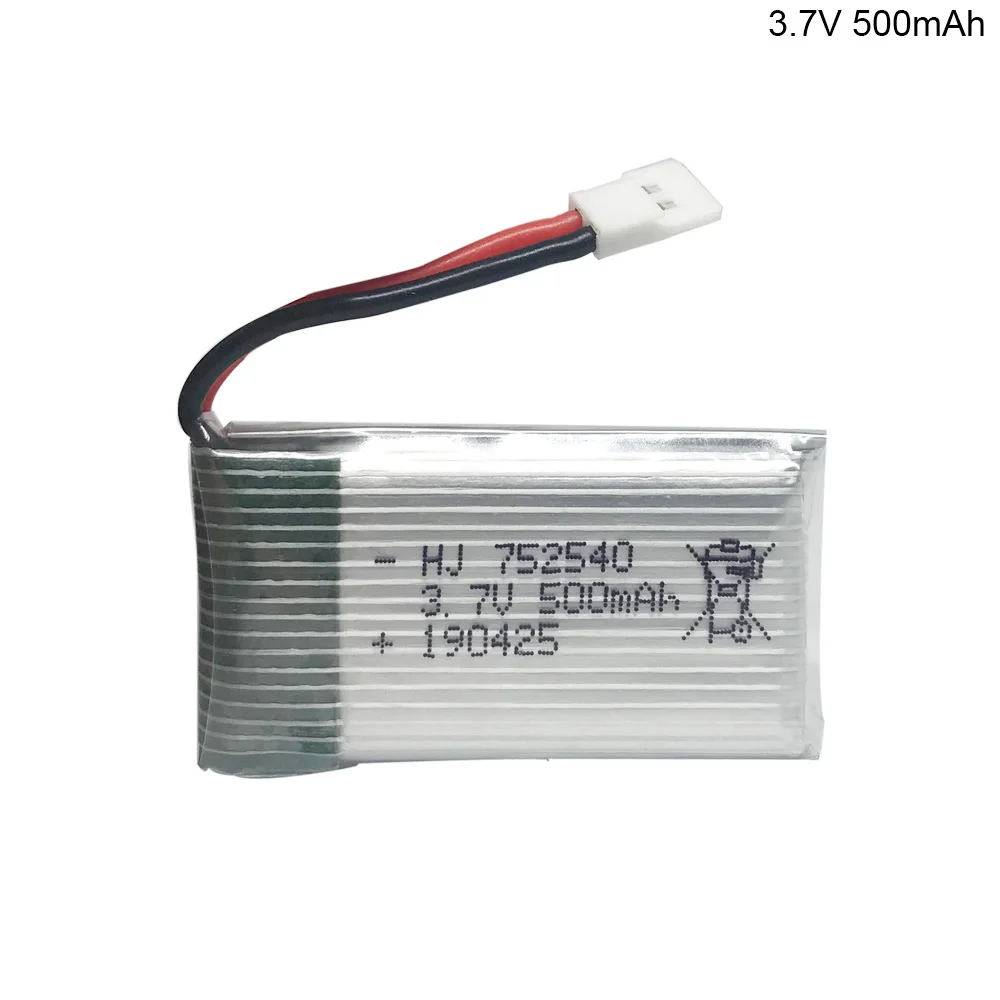 20PCS 3,7 V 500mAh Lipo Batterie Für Syma X5C X5SW M68 Cheerson CX-30 H5C quadrocopter 752540 1S 25C 3,7 V 500 mah lithium-batterie