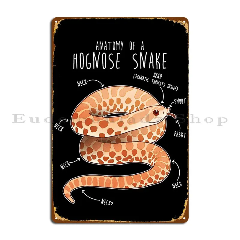 Albino Hognose Snake Anatomy Metallschild Club Bar Cinema Club Custom Blechschild Poster