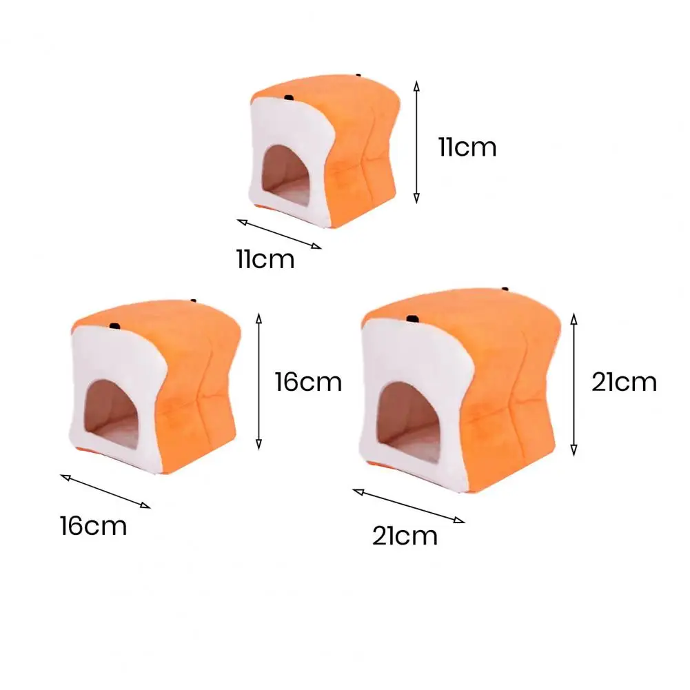 Hamster Nest Cozy Bread Toast Hammock Pet Bed House for Small Warm Winter Nest for Guinea Pigs Rats Hedgehogs Pet for Hamsters