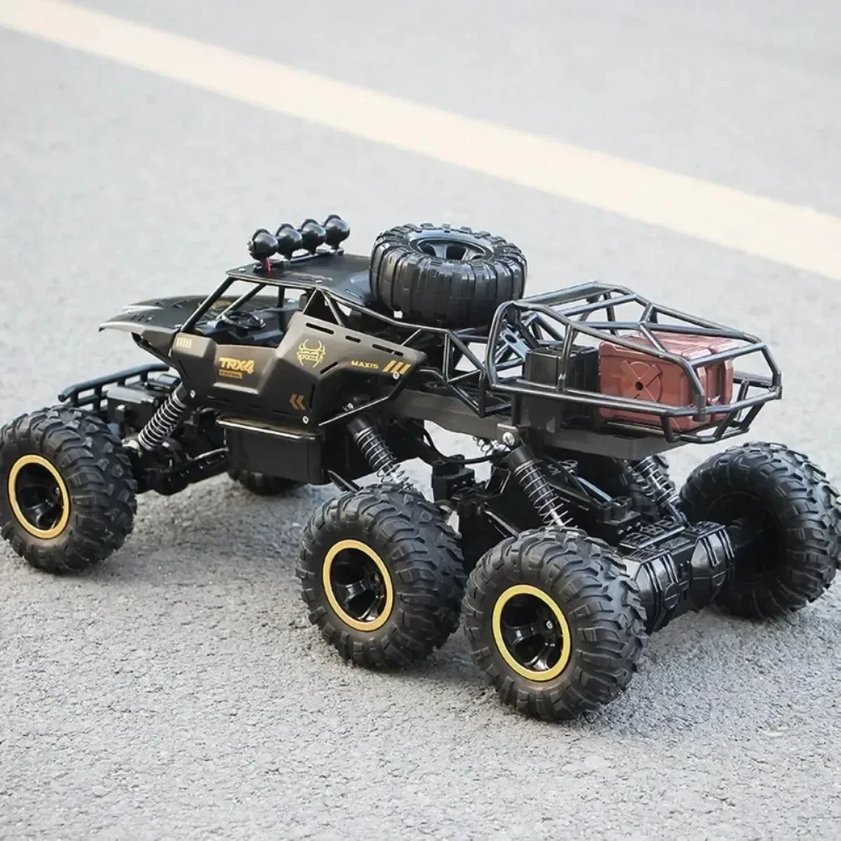 1:12 tamaño de gran tamaño 46CM 6 ruedas 4WD RC coche RC camión cuerpo de aleación de Metal Control remoto todoterreno 4x4 vehículos juguetes eléctricos para niños